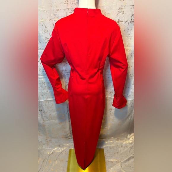 Red Women's Dress - Picture 4 of 8